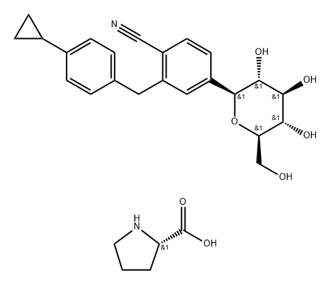 1661838-94-3 L-Proline, compd. with 2-[(4-cyclopropylphenyl)methyl]-4-β-D-glucopyranosylbenzonitrile, hydrate (1:1:1)