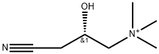 1-Propanaminium, 3-cyano-2-hydroxy-N,N,N-trimethyl-, (2S)- Struktur