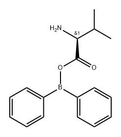 Diphenylboranyl (2S)-2-amino-3-methylbutanoate Structure