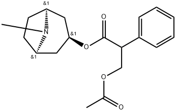 Benzeneacetic acid, α-[(acetyloxy)methyl]-, (3-endo)-8-methyl-8-azabicyclo[3.2.1]oct-3-yl ester Struktur