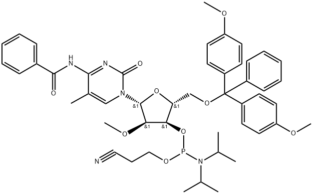 2'-OMe-N6-Bz-5-Me-C Phosphoramidite Structure