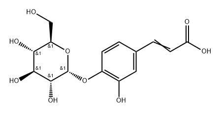 2-Propenoic acid, 3-[4-(α-D-glucopyranosyloxy)-3-hydroxyphenyl]-|咖啡酸4 - O-葡萄糖苷