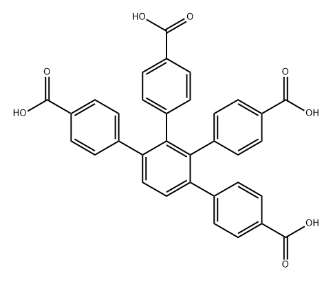 1,2,3,4-tetrakis(carboxyphenyl)benzene Struktur