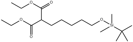 diethyl 2-(5-((tert-butyldimethylsilyl)oxy)pentyl)malonate 结构式