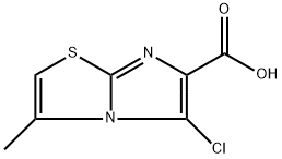 5-chloro-3-methylimidazo[2,1-b][1,3]thiazole-6-carboxylic acid Struktur