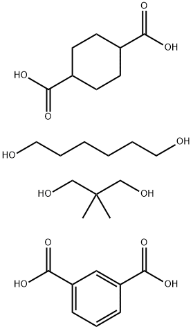 1,3-Benzenedicarboxylic acid, polymer with 1,4-cyclohexanedicarboxylic acid, 2,2-dimethyl-1,3-propanediol and 1,6-hexanediol 化学構造式
