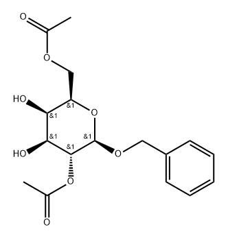 Benzyl β-D-galactopyranoside 2,6-diacetate Structure