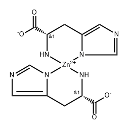 Zinc, bis(L-histidinato-κN,κN3)-, (T-4)- 结构式