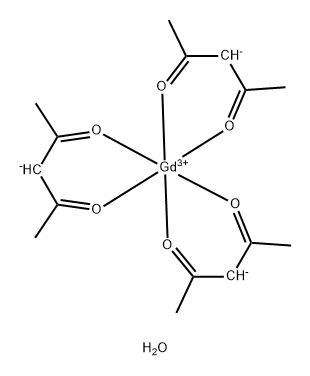 gadolinium(III) acetylacetonate trihydrate Structure