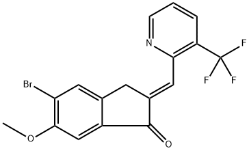 1675207-05-2 5-Bromo-6-methoxy-2-(3-trifluoromethyl-pyridin-2-ylmethylene)-indan-1-one