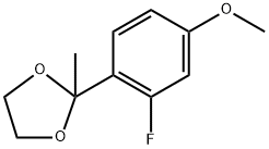 2-(2-fluoro-4-methoxyphenyl)-2-methyl-1,3-dioxolane Structure