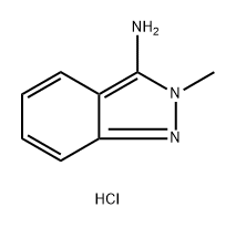 2-methyl-2H-indazol-3-amine hydrochloride 结构式