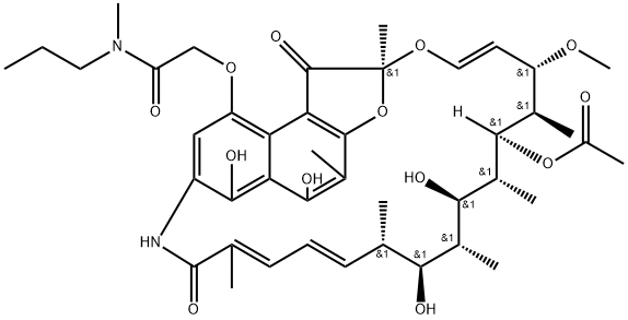 4-O-[2-(Methylpropylamino)-2-oxoethyl]rifamycin Struktur