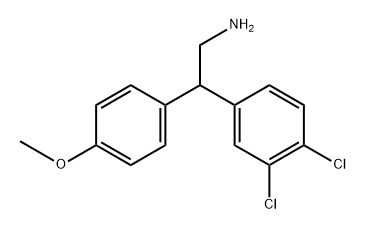 Benzeneethanamine, 3,4-dichloro-β-(4-methoxyphenyl)- Struktur