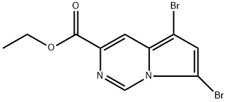 ethyl 5,7-dibromopyrrolo[1,2-c]pyrimidine-3-carboxylate,1678521-89-5,结构式