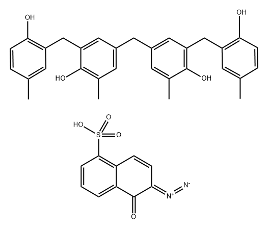 6-디아조-5,6-디히드로-5-옥소-1-나프탈렌술폰산에스테르와3,3'-비스(2-히드록시-5-메틸벤질)-4,4'-디히드록시-5,5'-디메틸디페닐메탄