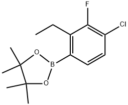 2-(4-CHLORO-2-ETHYL-3-FLUOROPHENYL)-4,4,5,5-TETRAMETHYL-1,1680200-92-3,结构式