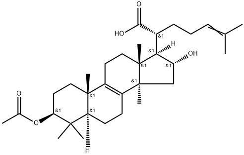 3-O-Acetyl-16alpha-hydroxytrametenolic acid Struktur
