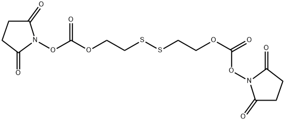 双(2,5-二氧代吡咯烷-1-基)(二硫代二基双(乙烷-2,1-二基))二碳酸酯 结构式