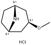 (3-exo)-3-methoxy-8-azabicyclo[3.2.1]octane hydrochloride 化学構造式