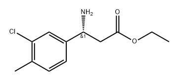 Benzenepropanoic acid, β-amino-3-chloro-4-methyl-, ethyl ester, (βR)- Structure