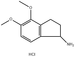 4,5-Dimethoxy-2,3-dihydro-1H-inden-1-amine hydrochloride 化学構造式