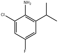 2-Chloro-4-fluoro-6-isopropylaniline 化学構造式