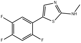 N-methyl-5-(2,4,5-trifluorophenyl)thiazol-2-amine Structure