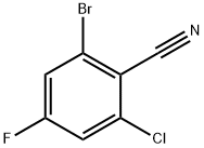 2-bromo-6-chloro-4-fluorobenzonitrile 化学構造式