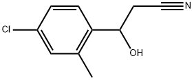 4-Chloro-β-hydroxy-2-methylbenzenepropanenitrile 结构式