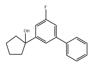 1-(5-fluoro-[1,1'-biphenyl]-3-yl)cyclopentanol Struktur