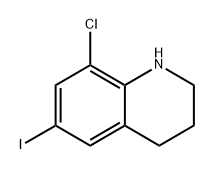 8-chloro-6-iodo-1,2,3,4-tetrahydroquinoline 化学構造式