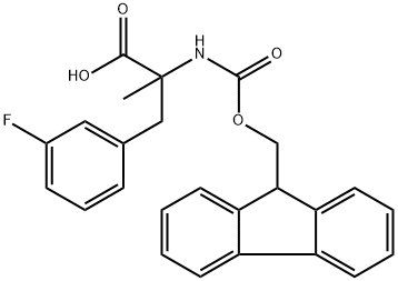 N-Fmoc-3-fluoro-a-methyl-DL-phenylalanine Struktur