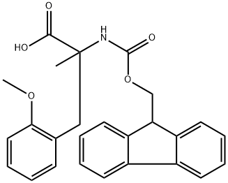 N-Fmoc-2-methoxy-a-methyl-DL-phenylalanine 化学構造式