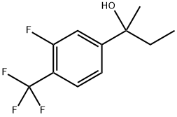 2-(3-fluoro-4-(trifluoromethyl)phenyl)butan-2-ol 化学構造式