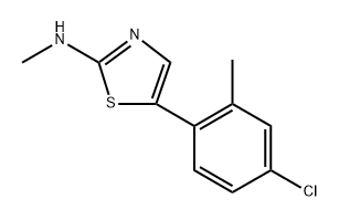 5-(4-Chloro-2-methylphenyl)-N-methylthiazol-2-amine Struktur