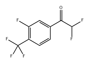 2,2-Difluoro-1-(3-fluoro-4-(trifluoromethyl)phenyl)ethanone 化学構造式