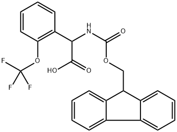 Benzeneacetic acid, α-[[(9H-fluoren-9-ylmethoxy)carbonyl]amino]-2-(trifluoromethoxy)- Structure