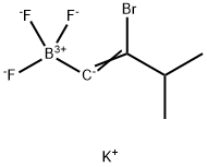 (Z)-2-ブロモ-3-メチルブト-1-エニルトリフルオロほう酸カリウム 化学構造式