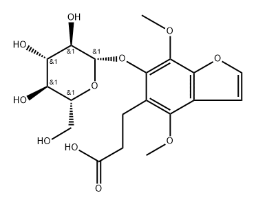 5-Benzofuranpropanoic acid, 6-(β-D-glucopyranosyloxy)-4,7-dimethoxy-|PICRAQUASSIOSIDE B