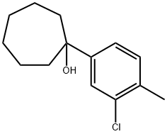 1-(3-chloro-4-methylphenyl)cycloheptanol Struktur