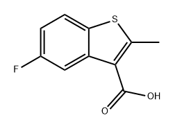 5-fluoro-2-methyl-1-benzothiophene-3-carboxylic 
acid 化学構造式