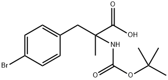 N-Boc-4-bromo-a-methyl-DL-phenylalanine 化学構造式