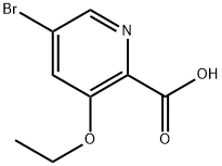 5-Bromo-3-ethoxy-2-pyridinec arboxylic acid Struktur