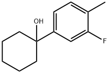 1-(3-fluoro-4-methylphenyl)cyclohexanol Structure