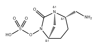 (1R,2S,5R)-2-(Aminomethyl)-7-oxo-1,6-diazab icyclo[3.2.1]oct-6-yl hydrogen sulfate Struktur