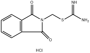 {[(1,3-dioxo-2,3-dihydro-1H-isoindol-2-yl)methyl]sulfanyl}methanimidamide hydrochloride Structure