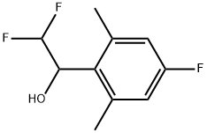 α-(Difluoromethyl)-4-fluoro-2,6-dimethylbenzenemethanol 化学構造式