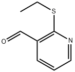 2-(Ethylthio)-3-pyridinecarboxaldehyde 化学構造式