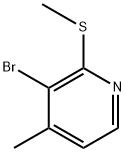 3-Bromo-4-methyl-2-(methylthio)pyridine Structure